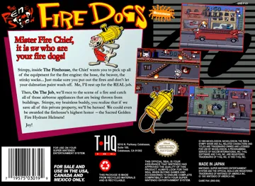 Ren & Stimpy Show, The - Fire Dogs (USA) box cover back